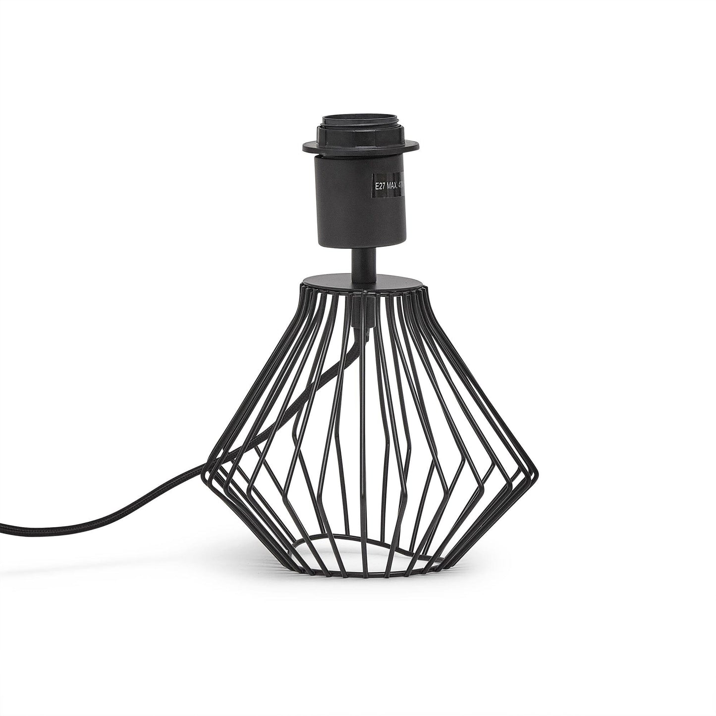 Outlet - Litton 22cm Metal Table Lamp Base - Black