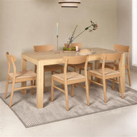 Magnus 160cm Pale Oak Extending Dining Table Set - 6 Seater - Faye Pale Oak Dining Chairs