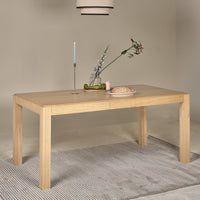 Magnus 160cm Pale Oak Extending Dining Table Set - 6 Seater - Faye Pale Oak Dining Chairs