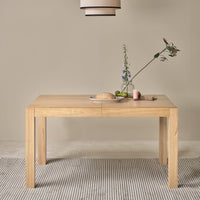 Magnus 160cm Pale Oak Extending Dining Table Set - 6 Seater - Faye Pale Oak Dining Chairs