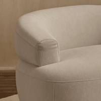 Nathalia Soft Beige Swivel Armchair