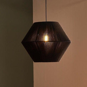 compare product Outlet - Neri Black Cotton String Pendant