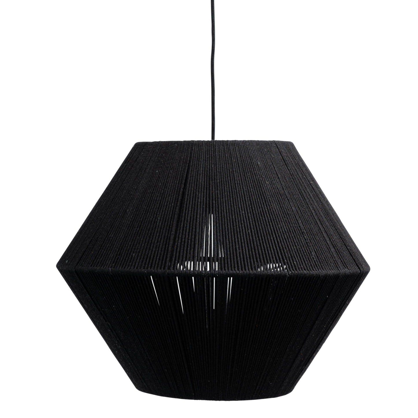 Outlet - Neri Black Cotton String Pendant