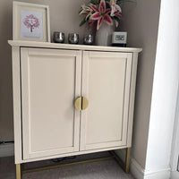 Outlet - Ines 2 Door Sideboard - Taupe & Gold legs