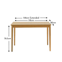 Paul Pale Oak Extending Dining Table