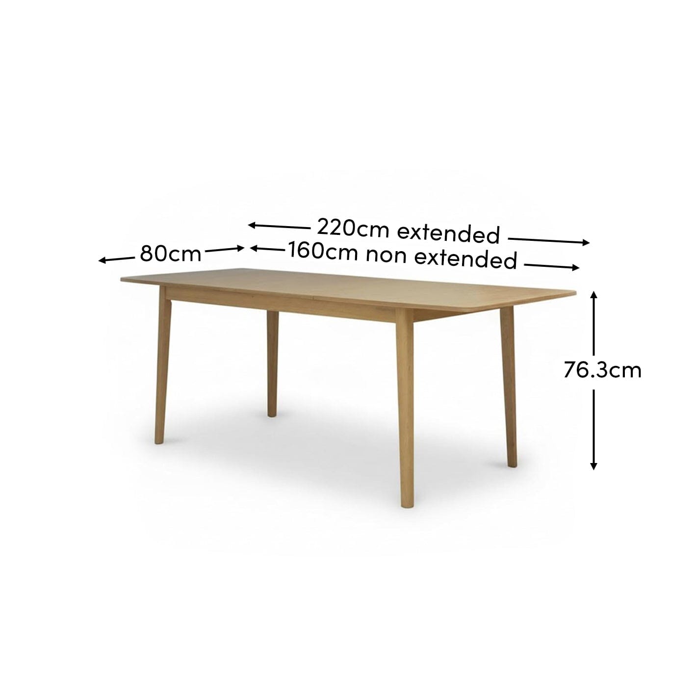 Paul Whitewash Extending Dining Table - Large