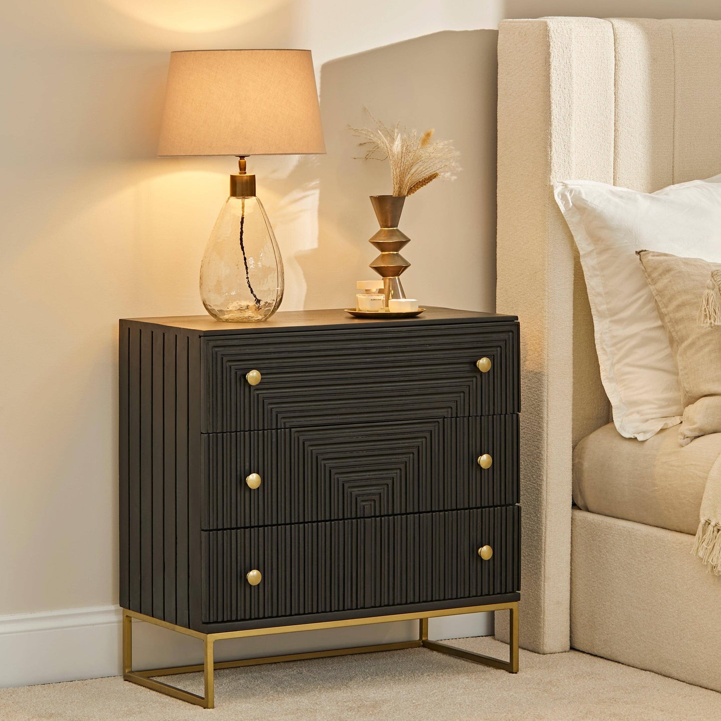 Alice King Ottoman Bed - Boucle