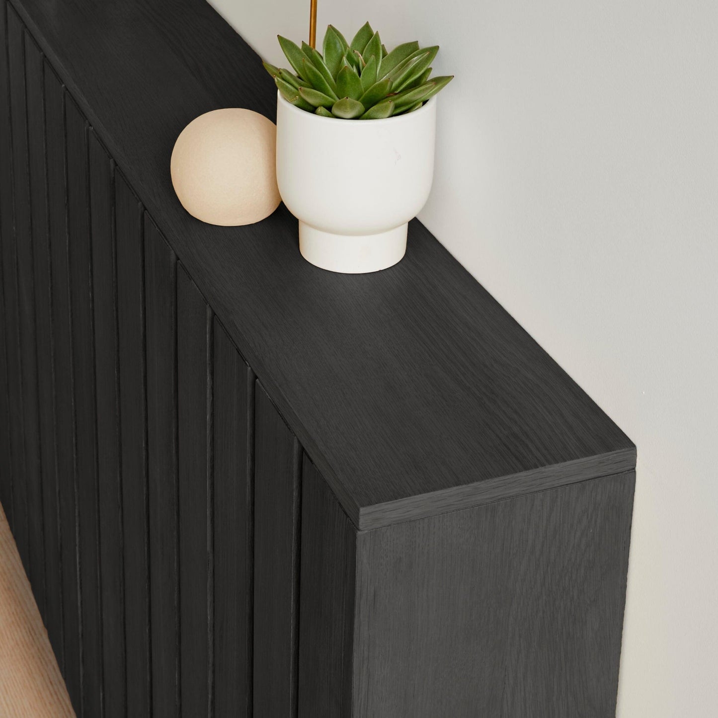 Outlet - Willow Large Radiator Cover - Black Oak