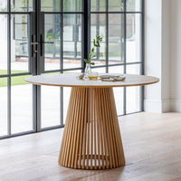 Willow Pale Oak Dining Table Set - 4 Seater - Faye Pale Oak Dining Chairs